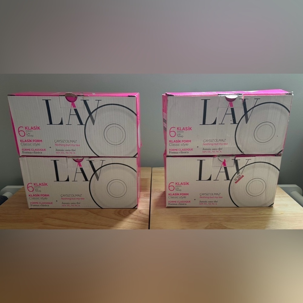 Lava Tea Plates 6 Per Box - Set of 24 Plates - New In Box!